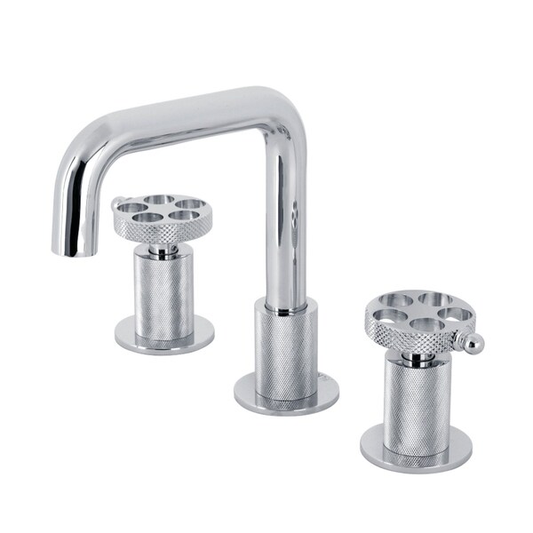 Widespread Bathroom Faucet with Push PopUp, Polished Chrome